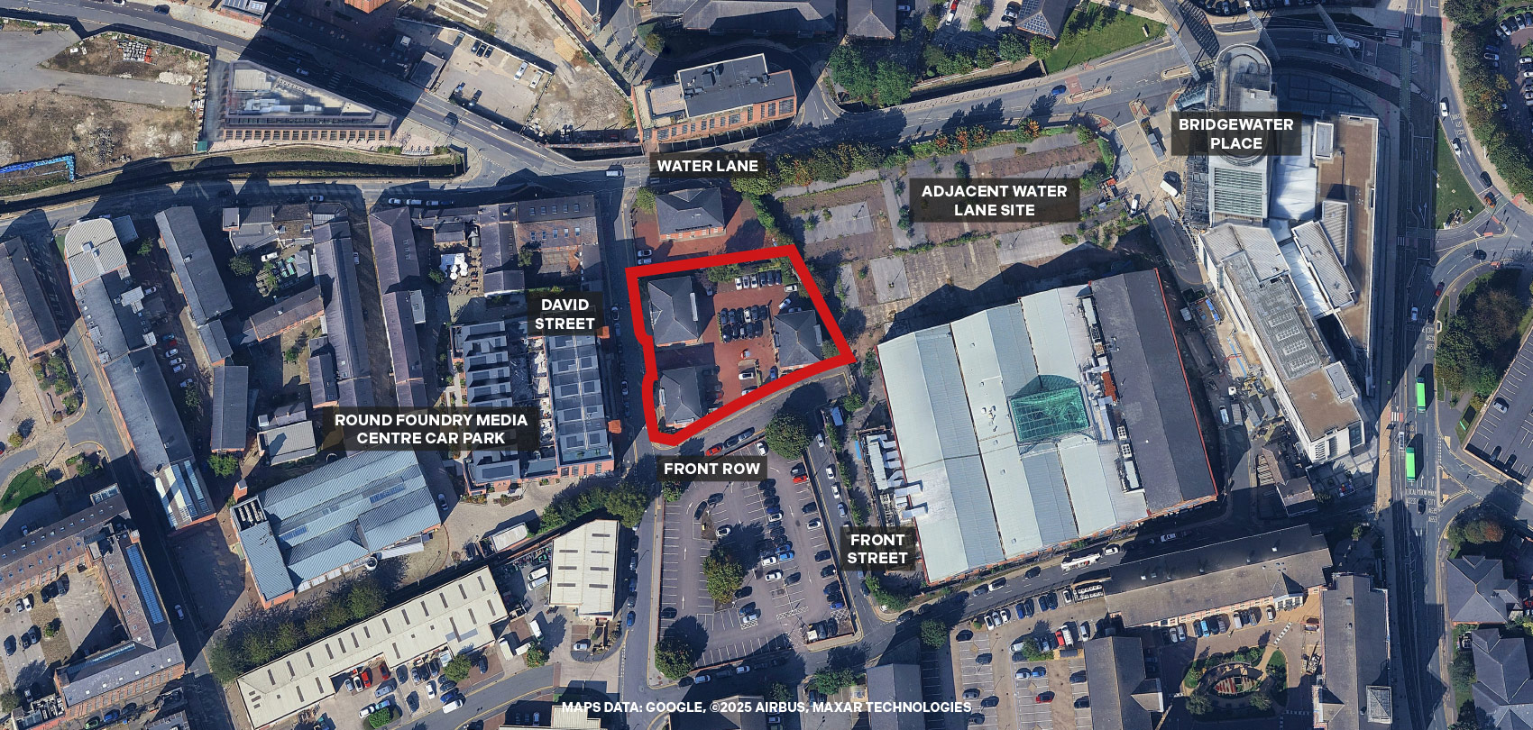 aerial photograph of the site