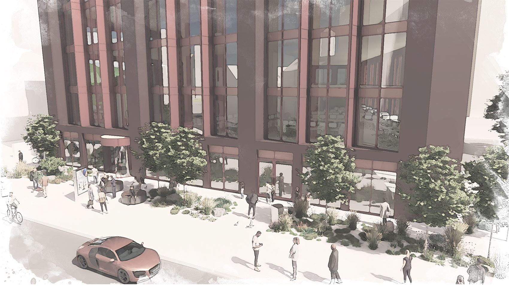 PROPOSED LANDSCAPED FRONTAGE TO DAVID STREET